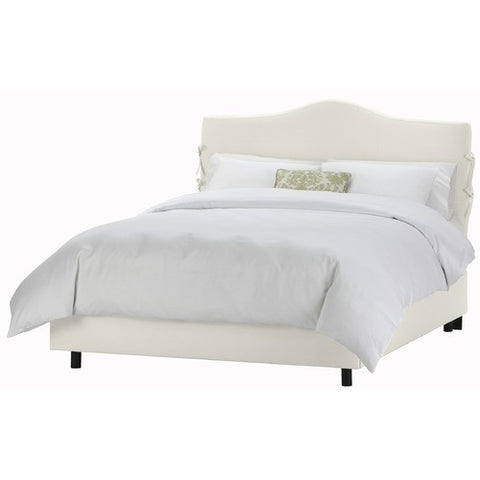Arc Slipcover Bed in Twill White by Skyline Furniture | 47XSLBED (Twill White)