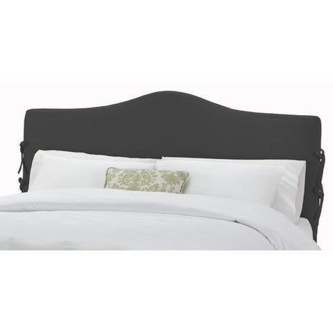Arc Slipcover Headboard in Twill Black by Skyline Furniture | 47XX (Twill Black)