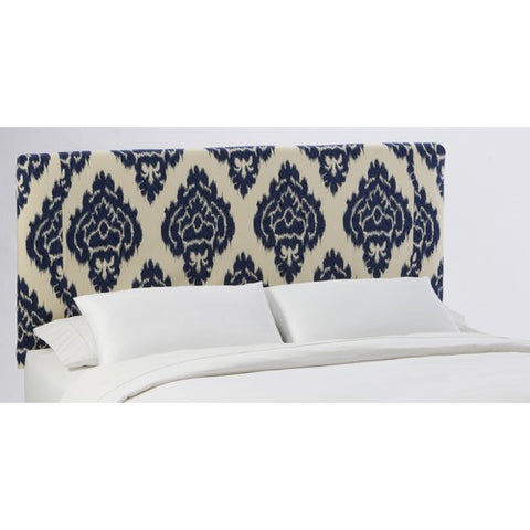 Slipcover Headboard in Diamonds Blue Ikat by Skyline Furniture | 73SLBLUE