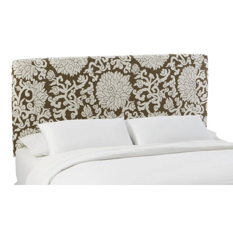 Slipcover Headboard with Athens Style in Chocolate by Skyline Furniture | 73ATHNSCHOC