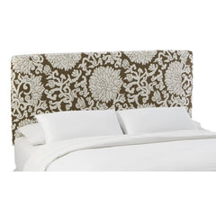 Slipcover Headboard with Athens Style in Chocolate by Skyline Furniture | 73ATHNSCHOC