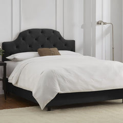 Velvet Curved Tufted Bed by Skyline Furniture | 34-bed