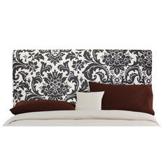 Slipcover Headboard in Florenza Black and White by Skyline Furniture | 730Sl (Florenza Simp Domino BW)