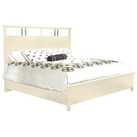 Solid Panel Bed in Moonbeam White by Howard Miller | 951116MW / 951117MW