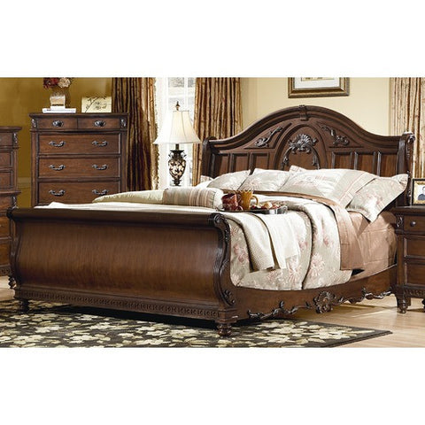 Southern Heritage Sleigh Bed in Rich Cherry by kathy ireland Home by Vaughan | G427-33 / G427-34