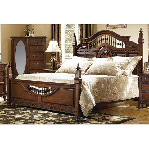 Southern Heritage Spindle Bed in Rich Cherry by kathy ireland Home by Vaughan | G427-31 / G427-32