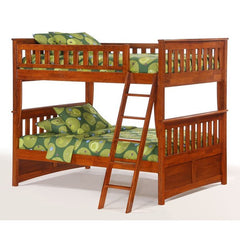 Ginger Full Over Full Bunk Bed in Cherry by Night & Day | Full over Full Ginger Bunk Bed Series in Cherry