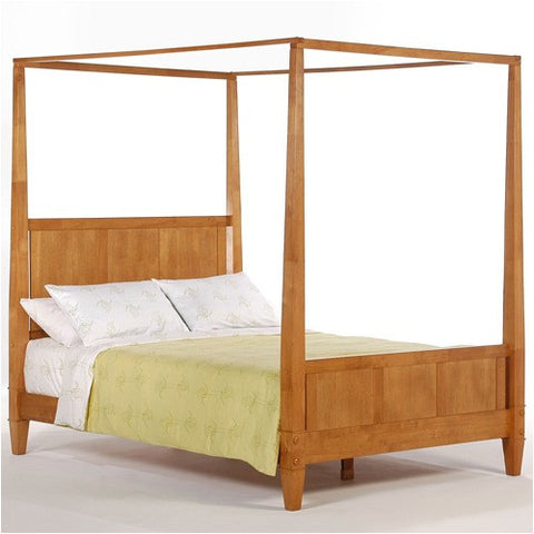 Spices Bedroom Laurel Canopy Bed in Medium Oak by Night & Day | PCH-LAU-MO / PCR-LAU-MO / PCP-LAU-MO