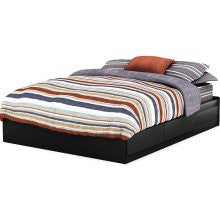 Vito Black Queen Platform Storage Bed