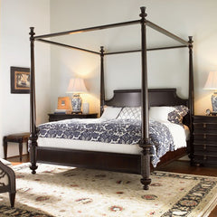 Royal Kahala Diamond Head Bed in Distressed Coffee by Tommy Bahama Home | 01-0537-174C / 01-0537-625