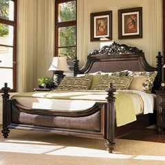Royal Kahala Harbour Point Bed in Distressed Coffee by Tommy Bahama Home | 01-0537-133C / 01-0537-134C / 01-0537-135C