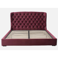 Trenton Tufted Bed in Burgundy by Abbyson Living | AD-B-009B-BRG-KG / AD-B-009B-BRG-QN