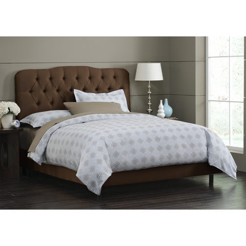 Tufted Arch Bed in Chocolate by Skyline Furniture | 74XBED (Chocolate)