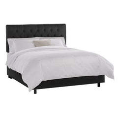 Tufted Bed in Shantung Black by Skyline Furniture | 54XBED (Shantung Black)