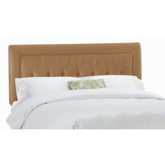 Tufted Border Headboard in Shantung Khaki by Skyline Furniture | 64XX (Shantung Khaki)