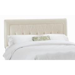 Tufted Border Headboard in Shantung Pearl by Skyline Furniture | 64XX (Shantung Pearl)