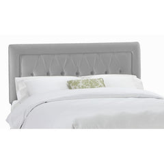 Tufted Border Headboard in Shantung Silver by Skyline Furniture | 64XX (Shantung Silver)