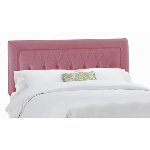Tufted Border Headboard in Shantung Woodrose by Skyline Furniture | 64XX (Shantung Woodrose)