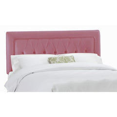 Tufted Border Headboard in Shantung Woodrose by Skyline Furniture | 64XX (Shantung Woodrose)