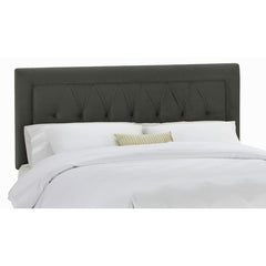 Tufted Border Headboard in Velvet Pewter by Skyline Furniture | 64XX (Velvet Pewterl)