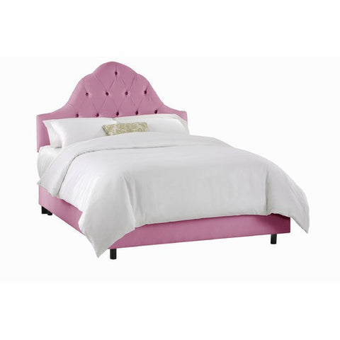 Tufted High Arch Bed in Wood Rose by Skyline Furniture | 86XBED (Wood Rose)
