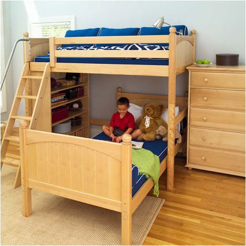 Twin High Loft Bunk Bed with High Bookcase by Maxtrix Kids | Jib Jab 7 / Knockout 7