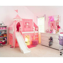 Twin Low Loft Castle Bed by Maxtrix Kids | Maxtrix Castle Low Loft Series