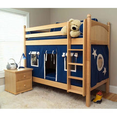 Twin Medium High Bunk Bed with Curtain by Maxtrix Kids | Got It