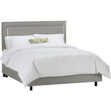 Skyline Furniture Nail Button Border Bed in Shantung Woodrose Size: Full