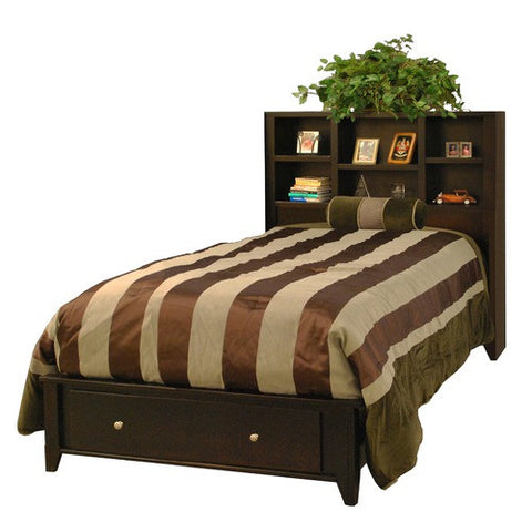 Urban Loft Twin Bookcase Headboard in Mocha by Legends Furniture | UL-7120
