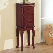 Monarch Specialties I 4014 Louis Philippe Jewelry Armoire - Cherry