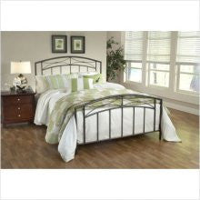 Hillsdale Morris Metal Panel Bed in Sand Silver-Queen