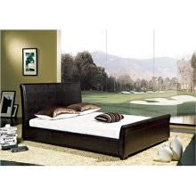 Abbyson Monaco Dark Brown Bi-cast Leather Queen Size Bed