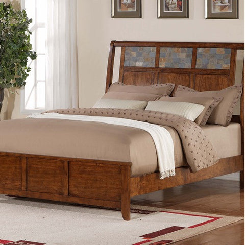 Carlisle Mosaic Panel Bed in Newcastle Caramel by Vantage Fine Furniture | 77V76290