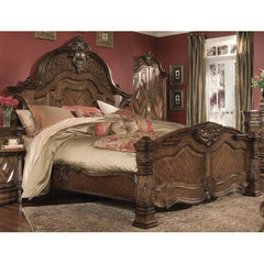 Windsor Court Mansion Bed in Vintage Fruitwood by AICO | 7001 / 7002 / 7003
