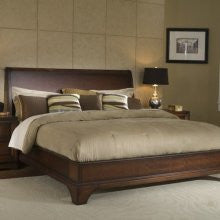 Lifestyle Solutions Hailey Queen Bed Walnut Platform Bed