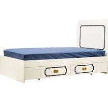 Uptown Twin Bed by Nursery Works - Cream with Black Molding