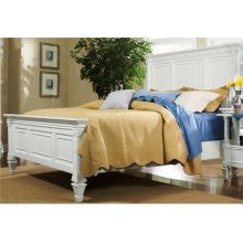 Magnussen Ashby Wood Panel Bed Queen Size Patina White Finish