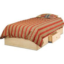 Nexera 5600 Alegria Collection Twin Platform Storage bed, Maple