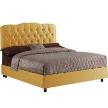 Skyline Shantung Aztec Tufted Upholstered Bed-King
