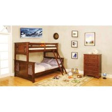 Hokku Designs Spring Twin/Full Bunk Bed in Oak