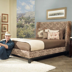 Marlowe Shelter Bed in Coffee and Cream Floral by angelo:HOME | 4BD8LX