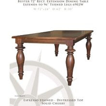 Orient Express Furniture Buster 72" Rect. Extension Dining Table 6902W