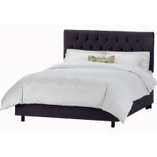 Skyline Furniture Park Avenue Tufted Bed Upholstered in Velvet Aube...