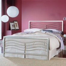 Fashion Bed Group Malibu with Frame in Iced Silver Finish - Queen