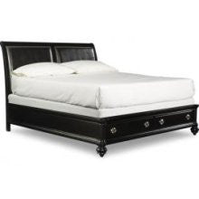 Klaussner Danbury Queen Size Storage Drawer Bed in Black Finish