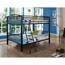 Heavy Metal Black Full Over Full Bunk Bed Powell-938-137