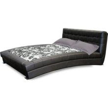 Diamond Sofa BELAIREBEDEKB Belaire Collection Eastern King Leather Tufted Bed