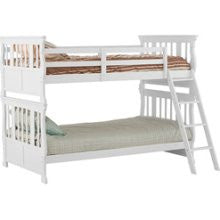 Stork Craft Carrara Twin Bunk Bed White