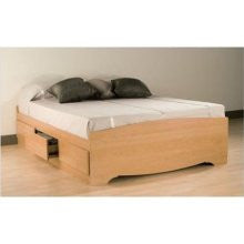 Sonoma Maple Double/Full Platform Storage Bed - Prepac MBD-5600-3K